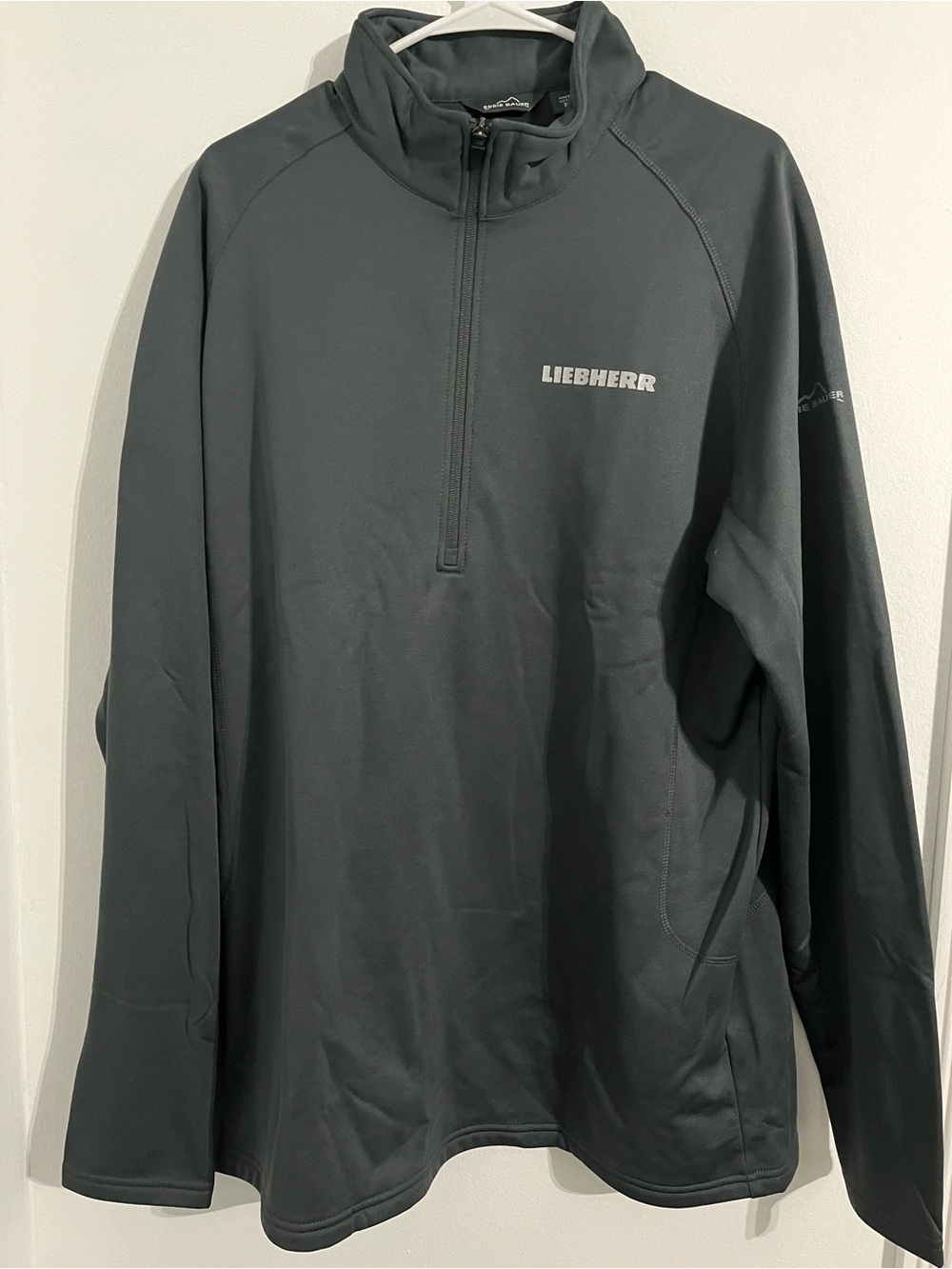 Eddie Bauer Black Quarter-Zip Pullover Sweater